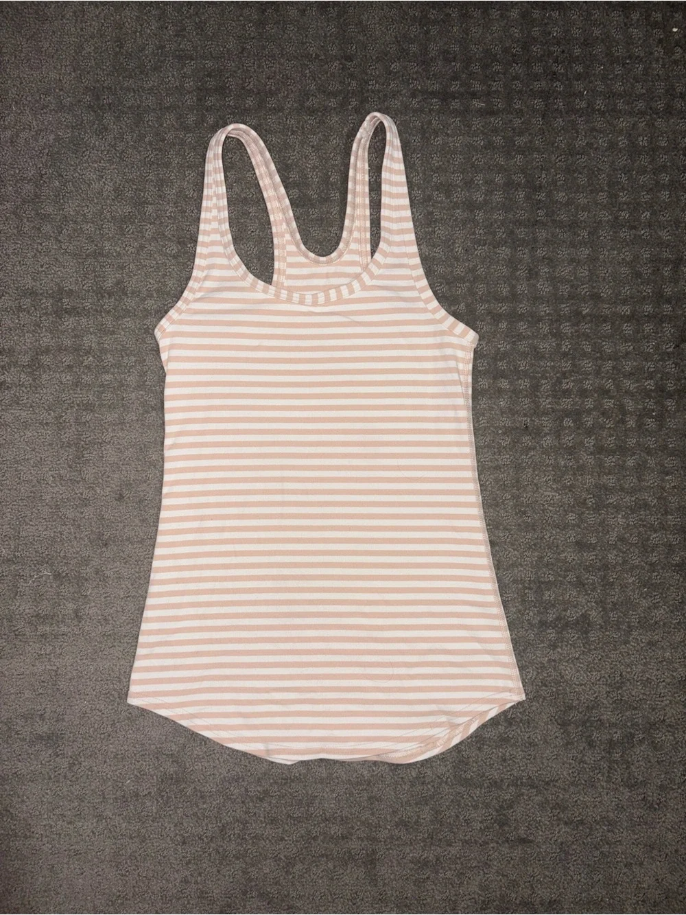lululemon athletica Striped Racerback Tank in Pink and White